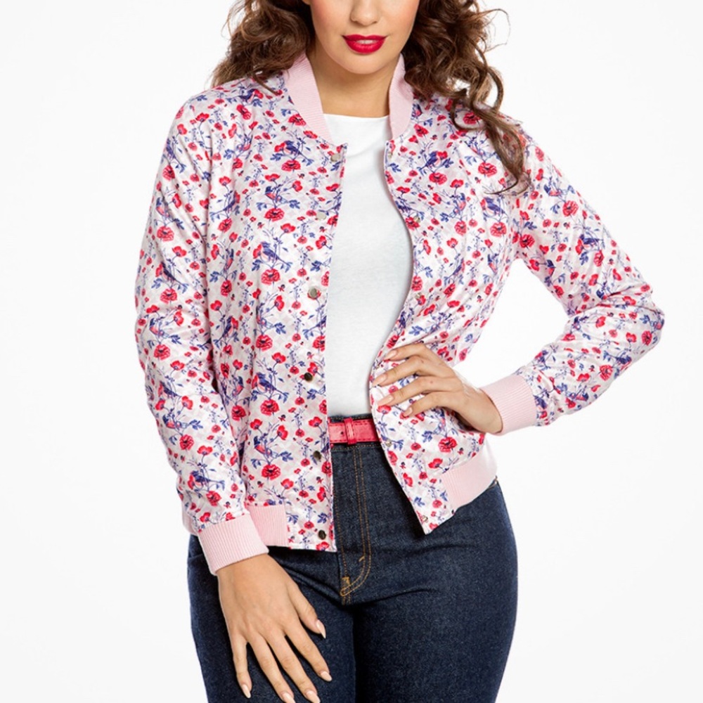 Lindy bop pink bomber jacket